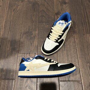Indigo Studios Ape Sta R2 Fragment Sneakers Men's Size 11 Black/ White/ Blue